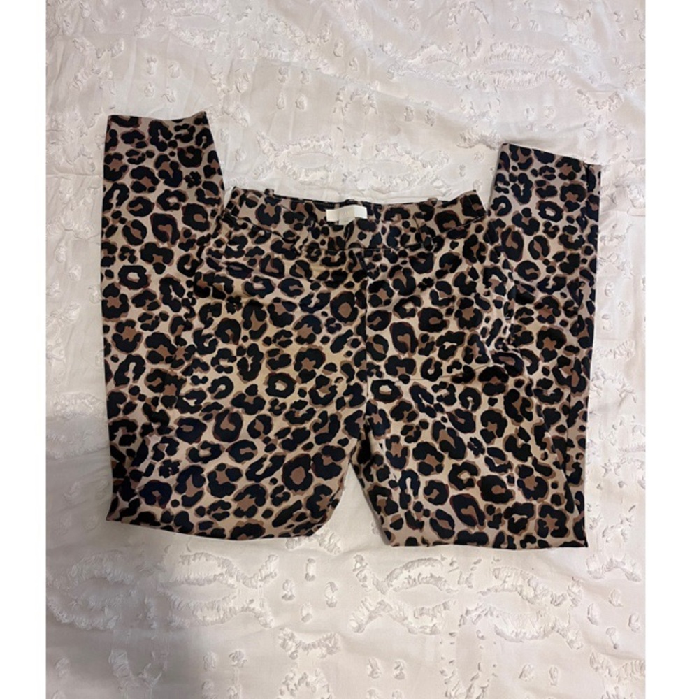 H&M cheetah print chino pants | size 2